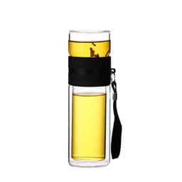 image-Double-Layer Glass Tea Infuser Bottle 450ml Leak-Proof Portable