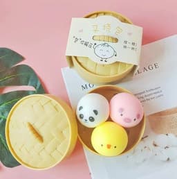 image-Chuanghong Toys TPR Stress Relief Steamed Bun Squeeze Toy 9cm