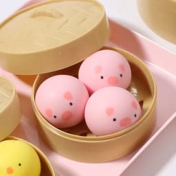image-Chuanghong Toys TPR Stress Relief Steamed Bun Squeeze Toy 9cm