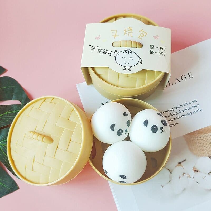 image-Chuanghong Toys TPR Stress Relief Steamed Bun Squeeze Toy 9cm