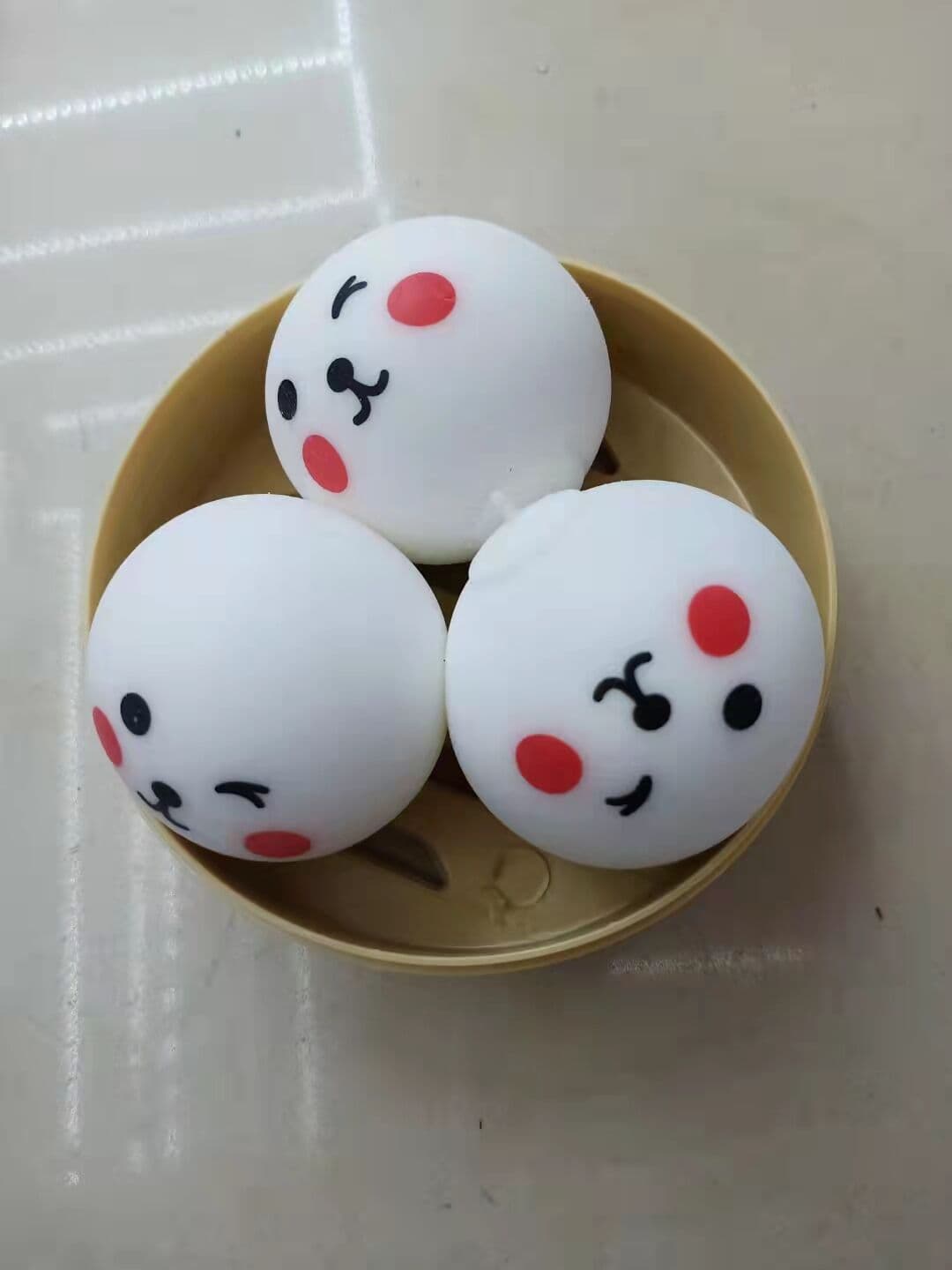 image-Chuanghong Toys TPR Stress Relief Steamed Bun Squeeze Toy 9cm