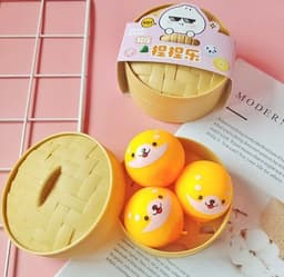 image-Chuanghong Toys TPR Stress Relief Steamed Bun Squeeze Toy 9cm