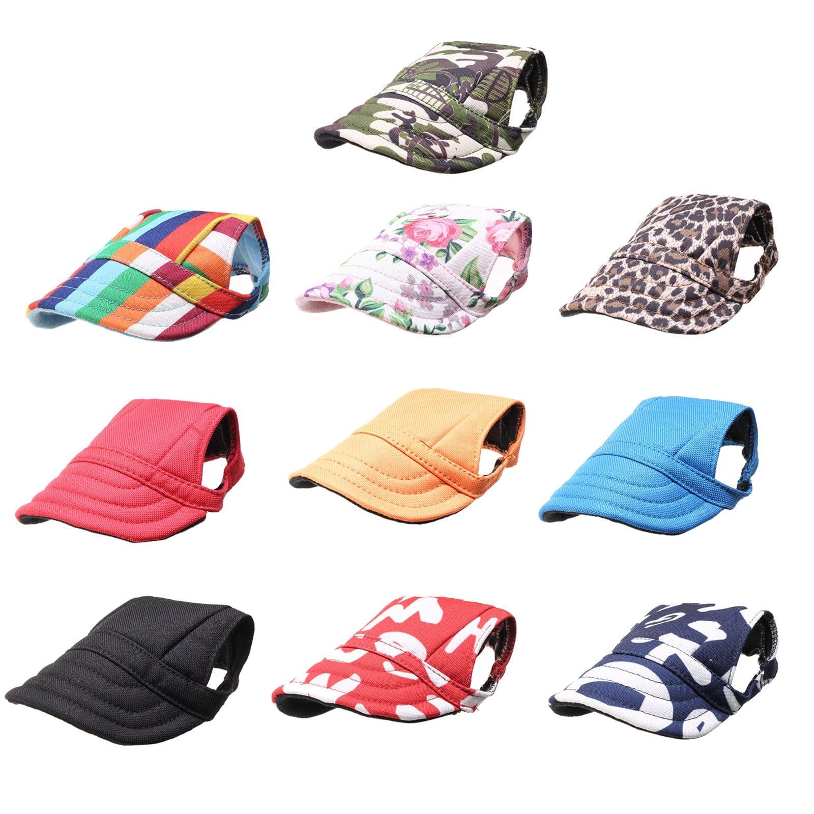 image-Dog Princess Hat Pet Baseball Cap Beret Striped Oxford Cloth