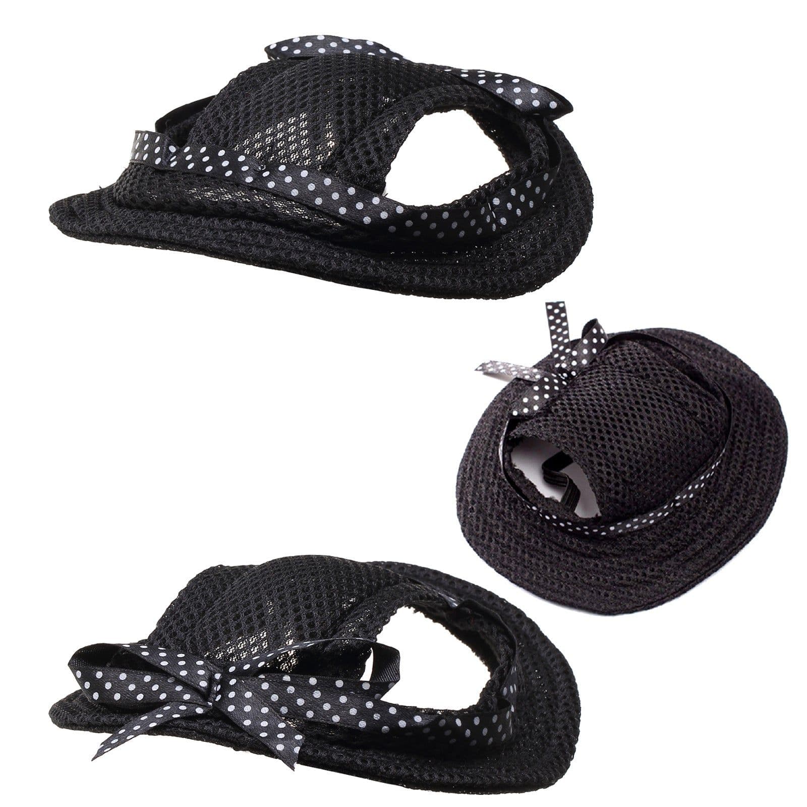 image-Dog Princess Hat Pet Baseball Cap Beret Striped Oxford Cloth