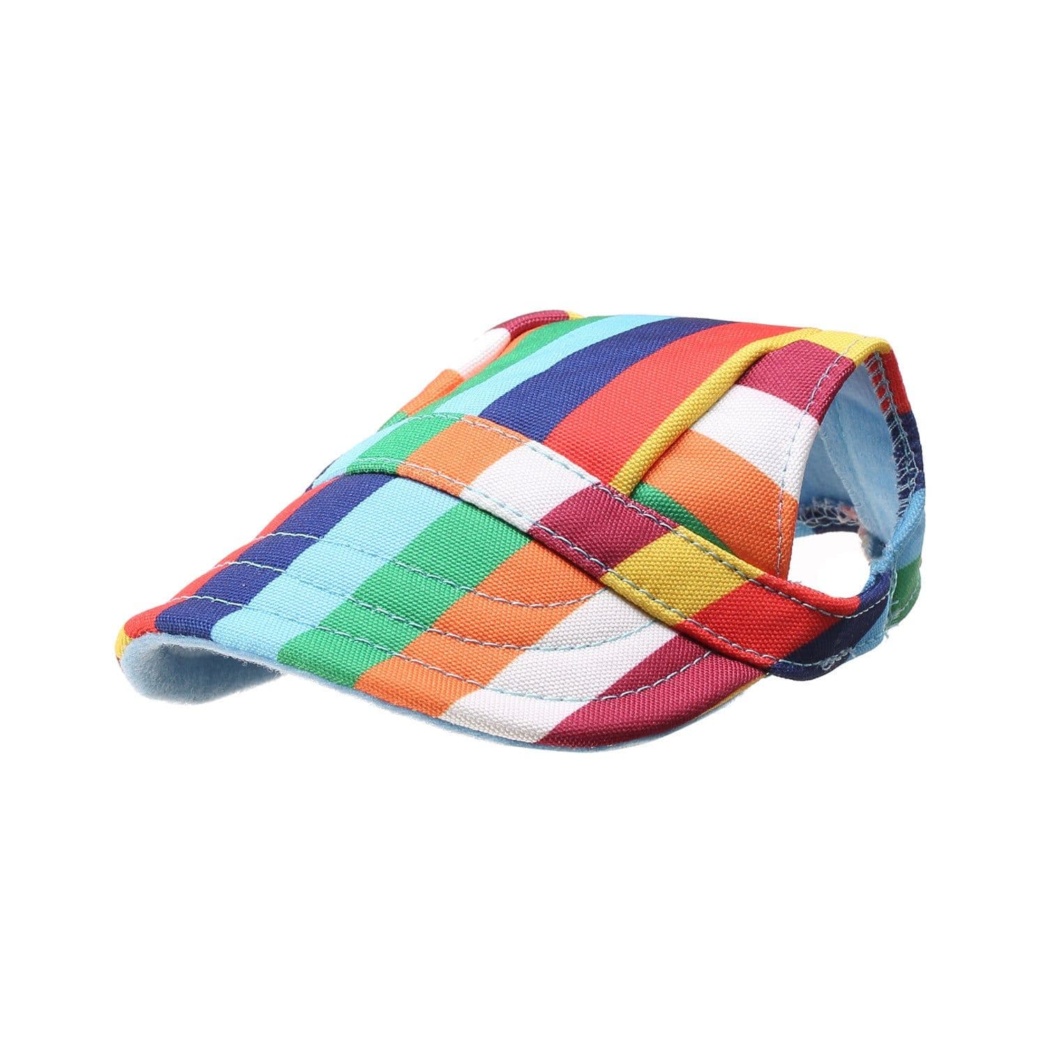 image-Dog Princess Hat Pet Baseball Cap Beret Striped Oxford Cloth