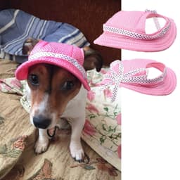 image-Dog Princess Hat Pet Baseball Cap Beret Striped Oxford Cloth