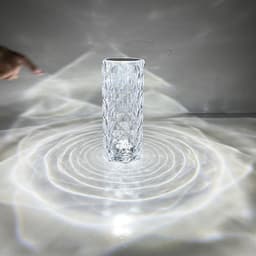 image-Crystal Rose Lamp USB Rechargeable Touch Control Bedside Night Light