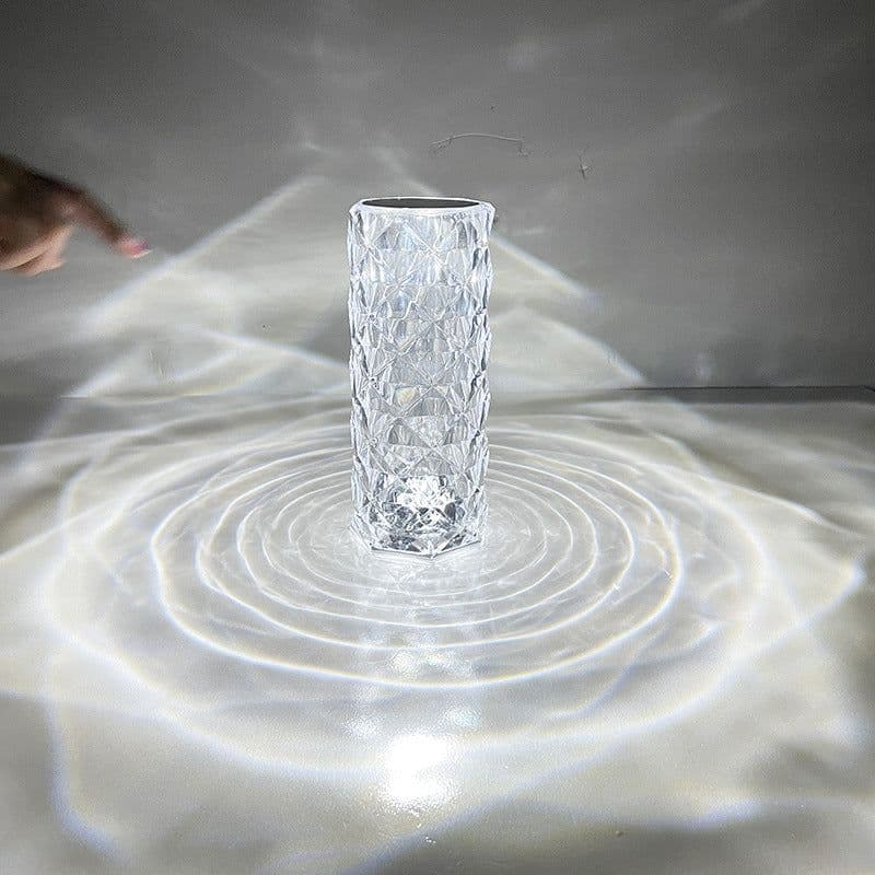 image-Crystal Rose Lamp USB Rechargeable Touch Control Bedside Night Light