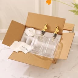 image-Shunyun Glass Coffee Bottle Syrup Dispenser 500ml Clear Glass