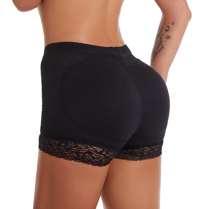 image-Women's Padded Hip Lift Shaping Boxer Briefs Polyester Underwear