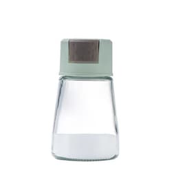 image-Glass Salt Dispenser Jar with Quantitative Control - Beige