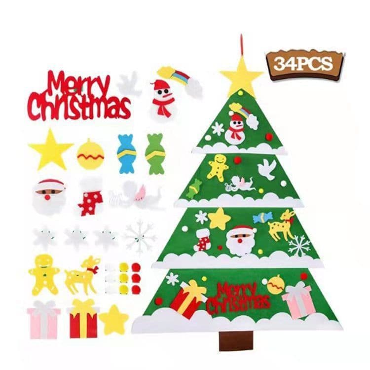 image-Felt Snowman Christmas Ornament DIY Handmade Craft Kit