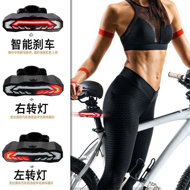 image-DEEMOUNT LED Bike Tail Light USB Rechargeable with Turn Signal