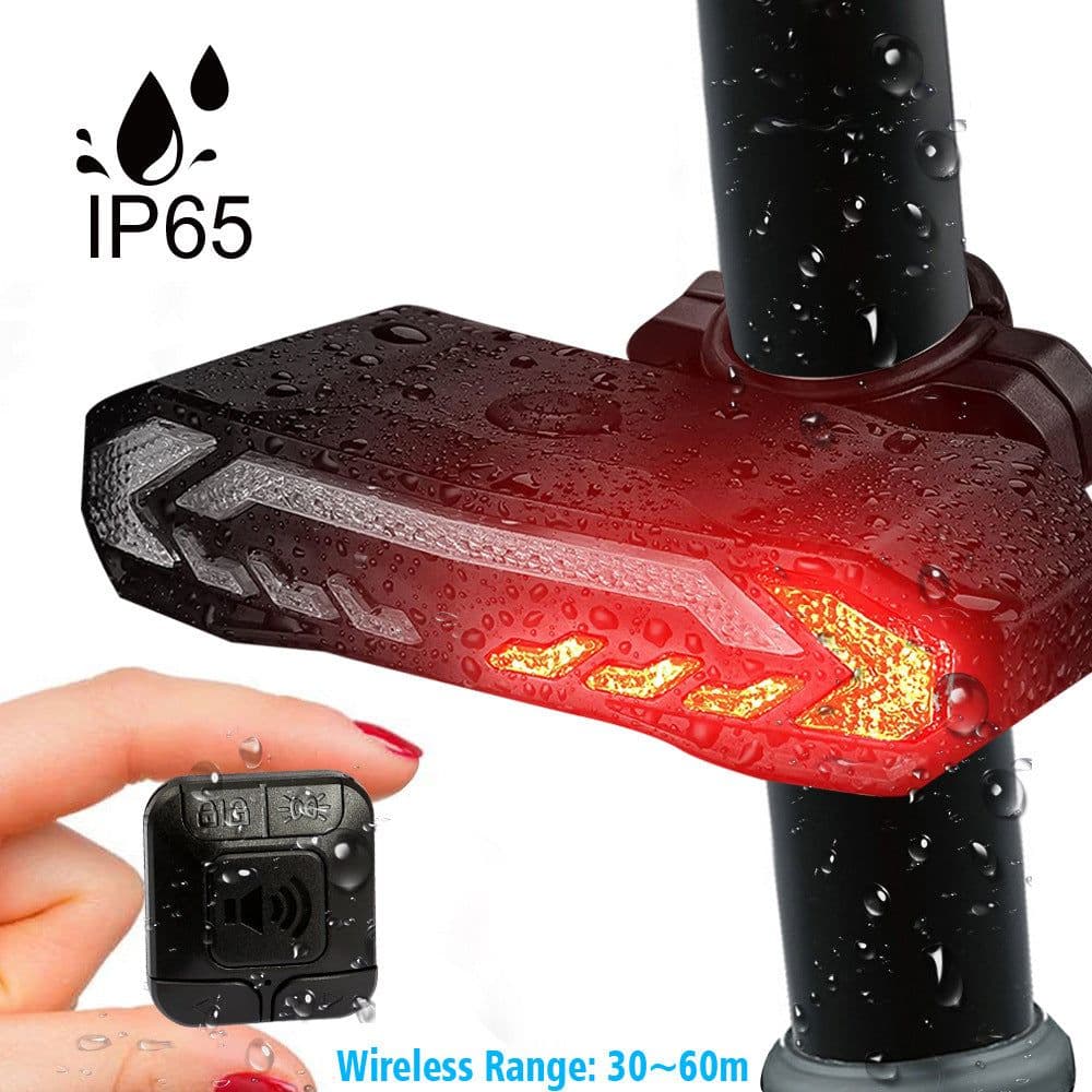 image-DEEMOUNT LED Bike Tail Light USB Rechargeable with Turn Signal