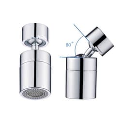 image-Long Shower Faucet Aerator 80° Rotating All-Copper Universal Bubbler