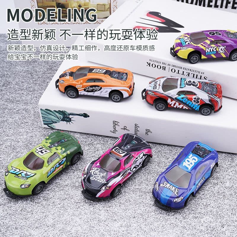 image-Yichuang Space Metal Alloy Impact Rebound Car Toy 8 Pack 1:36