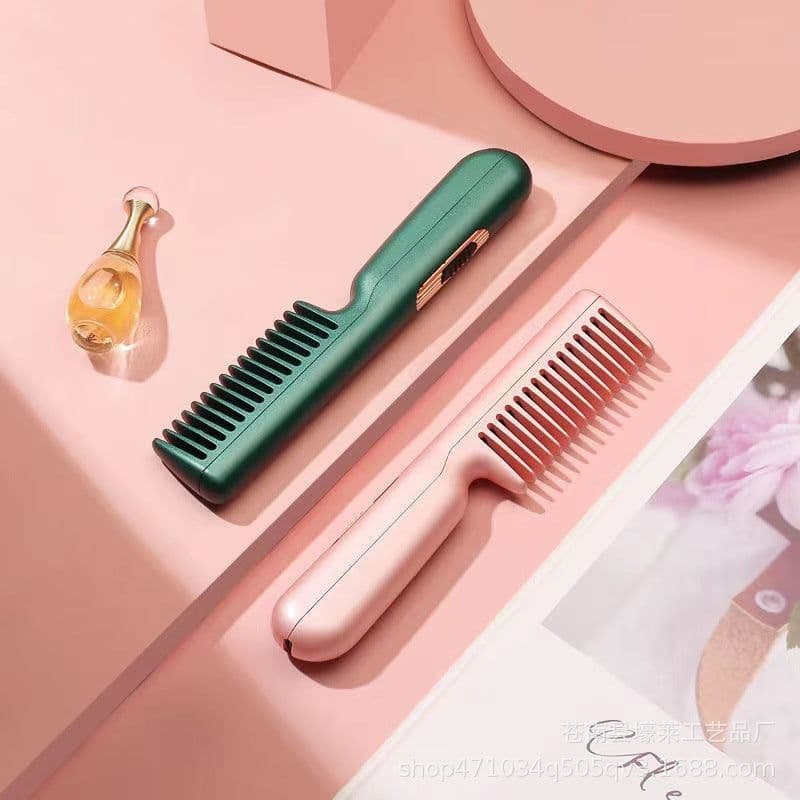 image-USB Hair Straightener Comb Portable Dual-Purpose Styling Tool