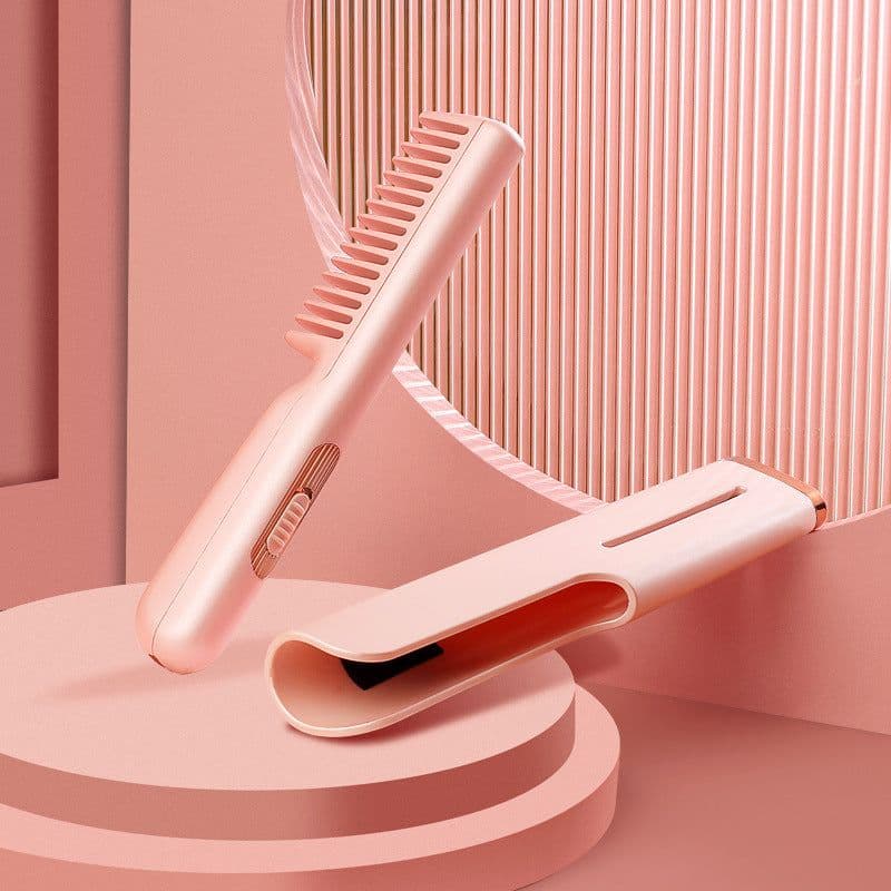 image-USB Hair Straightener Comb Portable Dual-Purpose Styling Tool