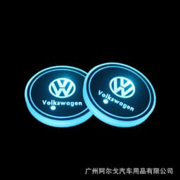 image-LED Car Cup Holder Coaster with Colorful Light Acrylic Argo