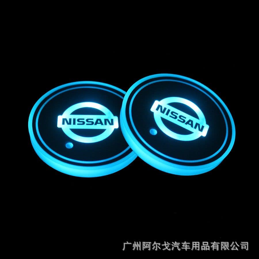 image-LED Car Cup Holder Coaster with Colorful Light Acrylic Argo