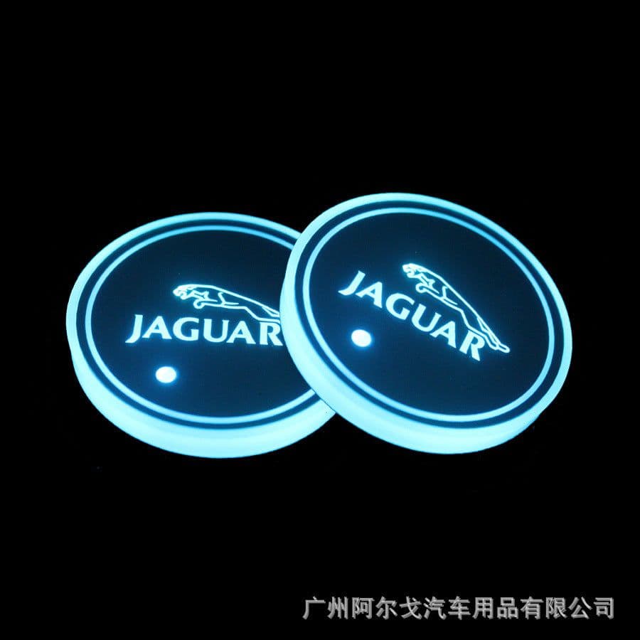 image-LED Car Cup Holder Coaster with Colorful Light Acrylic Argo
