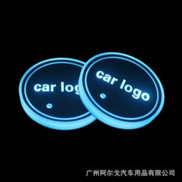 image-LED Car Cup Holder Coaster with Colorful Light Acrylic Argo