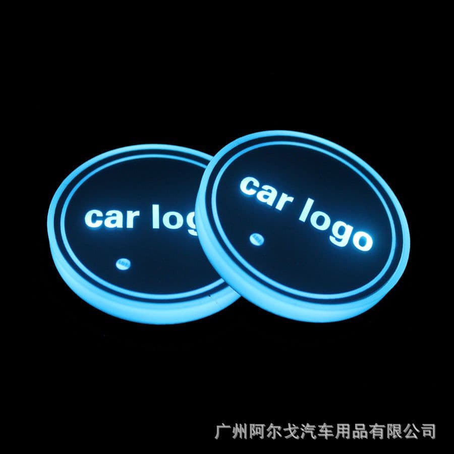 image-LED Car Cup Holder Coaster with Colorful Light Acrylic Argo