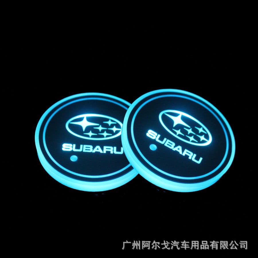 image-LED Car Cup Holder Coaster with Colorful Light Acrylic Argo