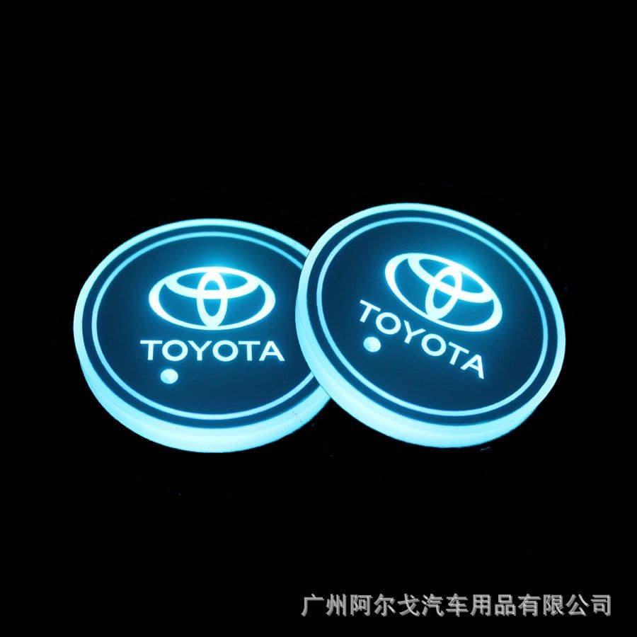 image-LED Car Cup Holder Coaster with Colorful Light Acrylic Argo