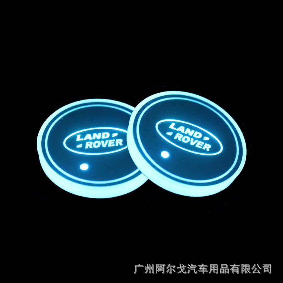 image-LED Car Cup Holder Coaster with Colorful Light Acrylic Argo