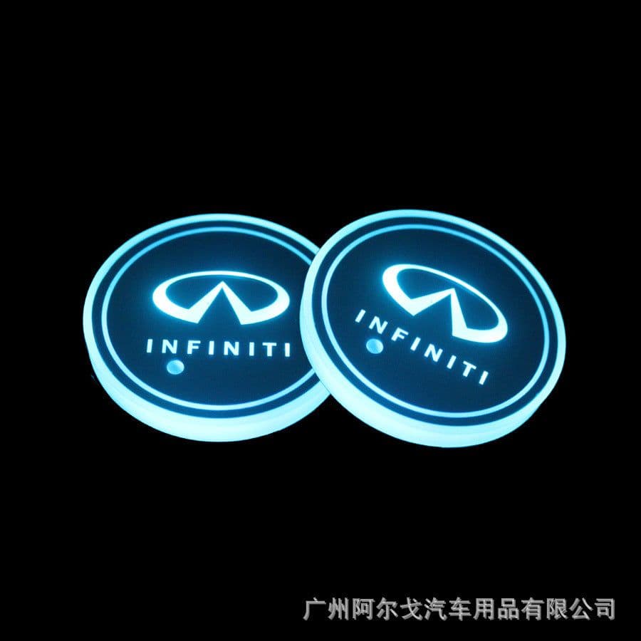 image-LED Car Cup Holder Coaster with Colorful Light Acrylic Argo