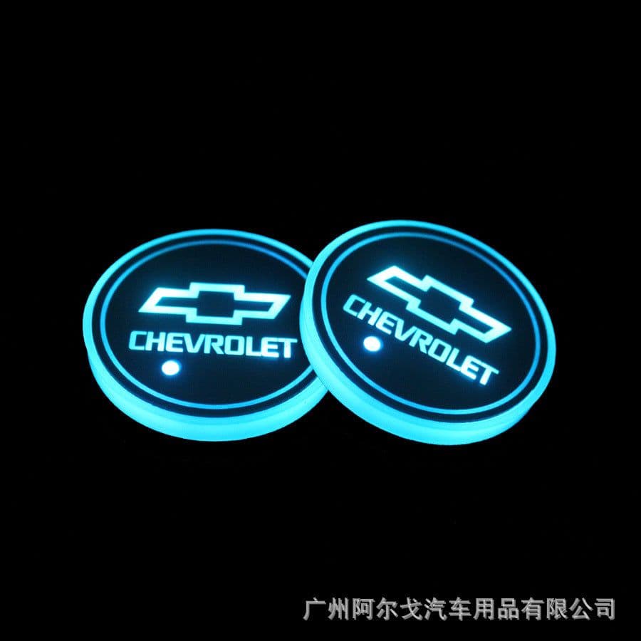 image-LED Car Cup Holder Coaster with Colorful Light Acrylic Argo