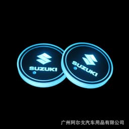 image-LED Car Cup Holder Coaster with Colorful Light Acrylic Argo