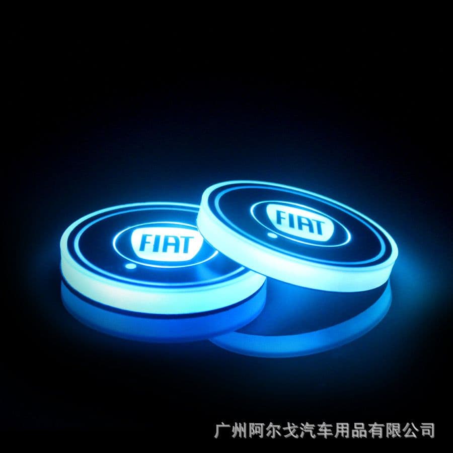 image-LED Car Cup Holder Coaster with Colorful Light Acrylic Argo