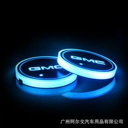 image-LED Car Cup Holder Coaster with Colorful Light Acrylic Argo