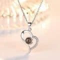 image-S925 Sterling Silver I Love You Projection Heart Necklace