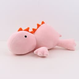 image-Weighted Dinosaur Plush Toy Triceratops Doll 60cm Beige