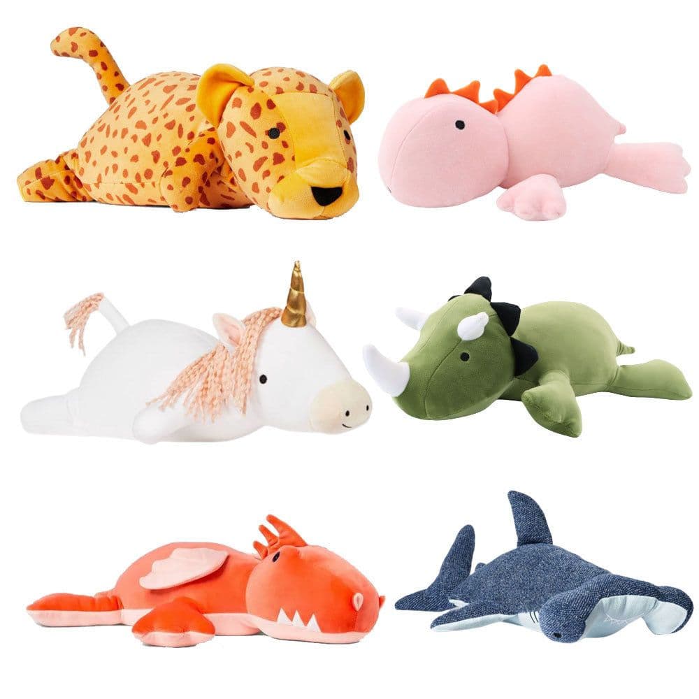 image-Weighted Dinosaur Plush Toy Triceratops Doll 60cm Beige