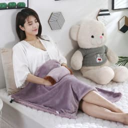 image-USB Electric Heating Blanket 5V 60x80cm Washable Camel