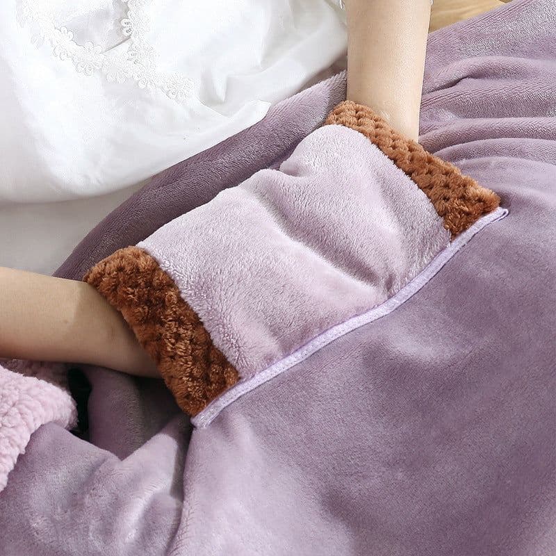 image-USB Electric Heating Blanket 5V 60x80cm Washable Camel