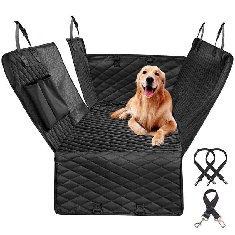 image-Dog Car Seat Cover Waterproof Quilted 153x143cm Black
