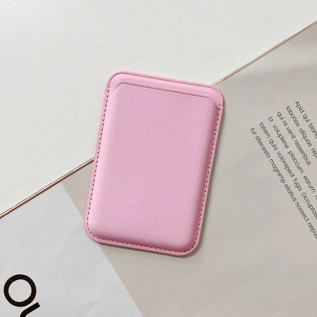 image-MagSafe Leather Card Holder for iPhone 12 13 Magnetic Wallet
