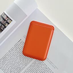 image-MagSafe Leather Card Holder for iPhone 12 13 Magnetic Wallet