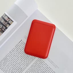 image-MagSafe Leather Card Holder for iPhone 12 13 Magnetic Wallet