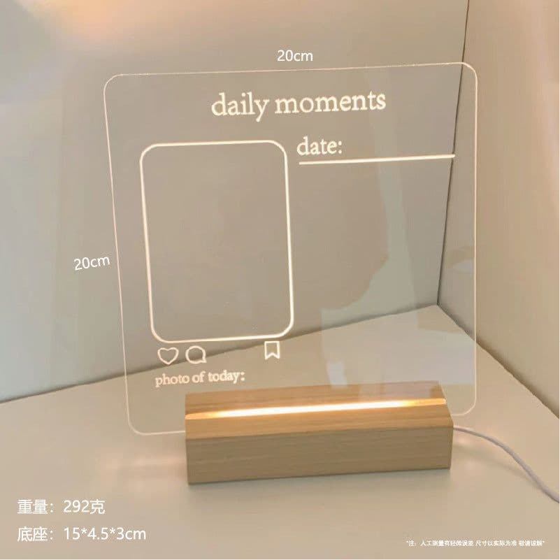 image-ALLYACE Transparent Acrylic Writing Board Erasable Message Board