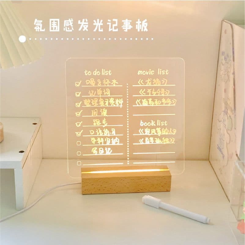 image-ALLYACE Transparent Acrylic Writing Board Erasable Message Board