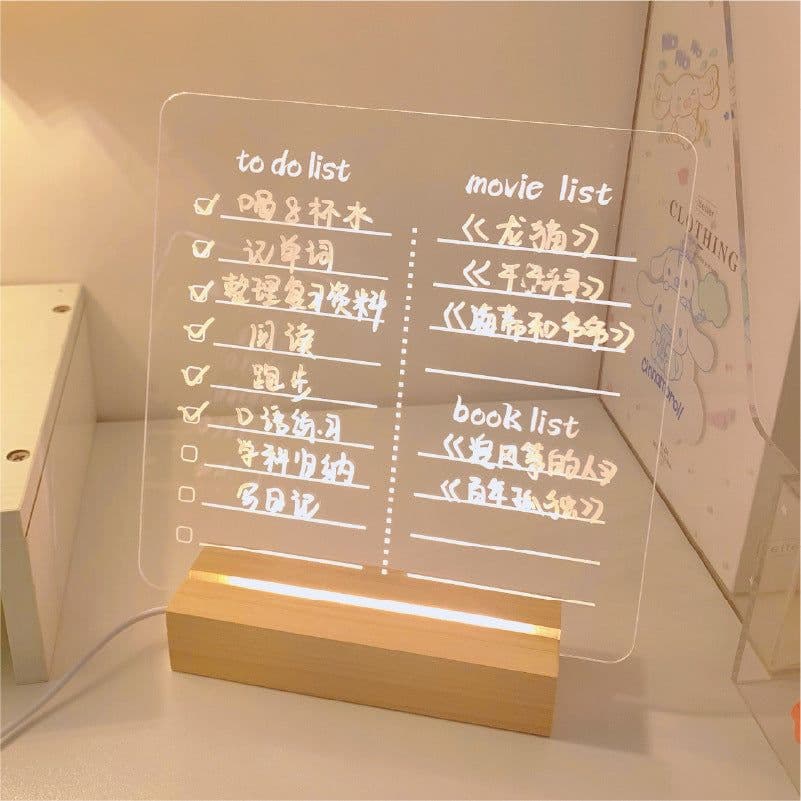 image-ALLYACE Transparent Acrylic Writing Board Erasable Message Board