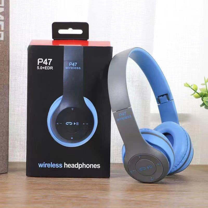 image-P47 Wireless Bluetooth Headset Foldable Over-Ear Headphones