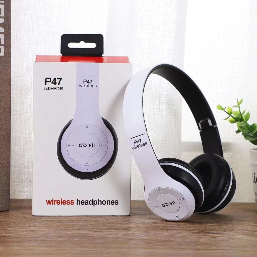 image-P47 Wireless Bluetooth Headset Foldable Over-Ear Headphones