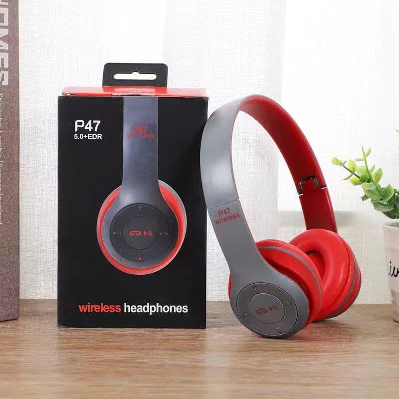 image-P47 Wireless Bluetooth Headset Foldable Over-Ear Headphones